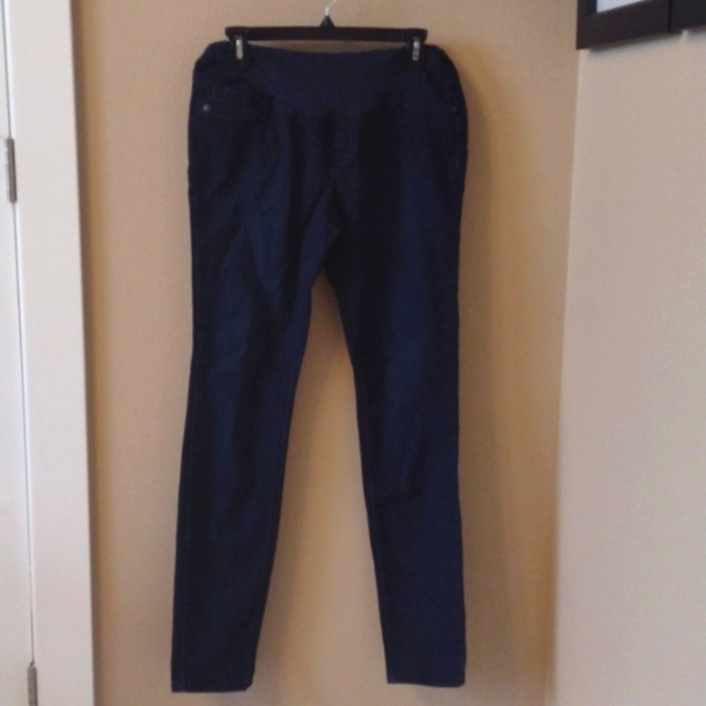 Indigo Blue stretchy maternity jeans dark blue